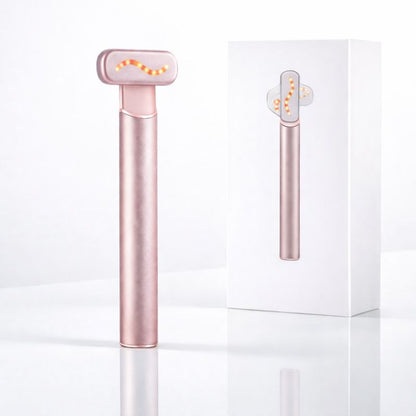 Stylo lifting visage NovaSkinLab rose — appareil EMS 4-en-1 avec boîte
