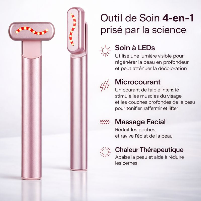 Application de la lumière rouge LED 630-680 nm sur le contour des yeux