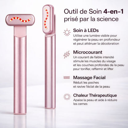 Application de la lumière rouge LED 630-680 nm sur le contour des yeux